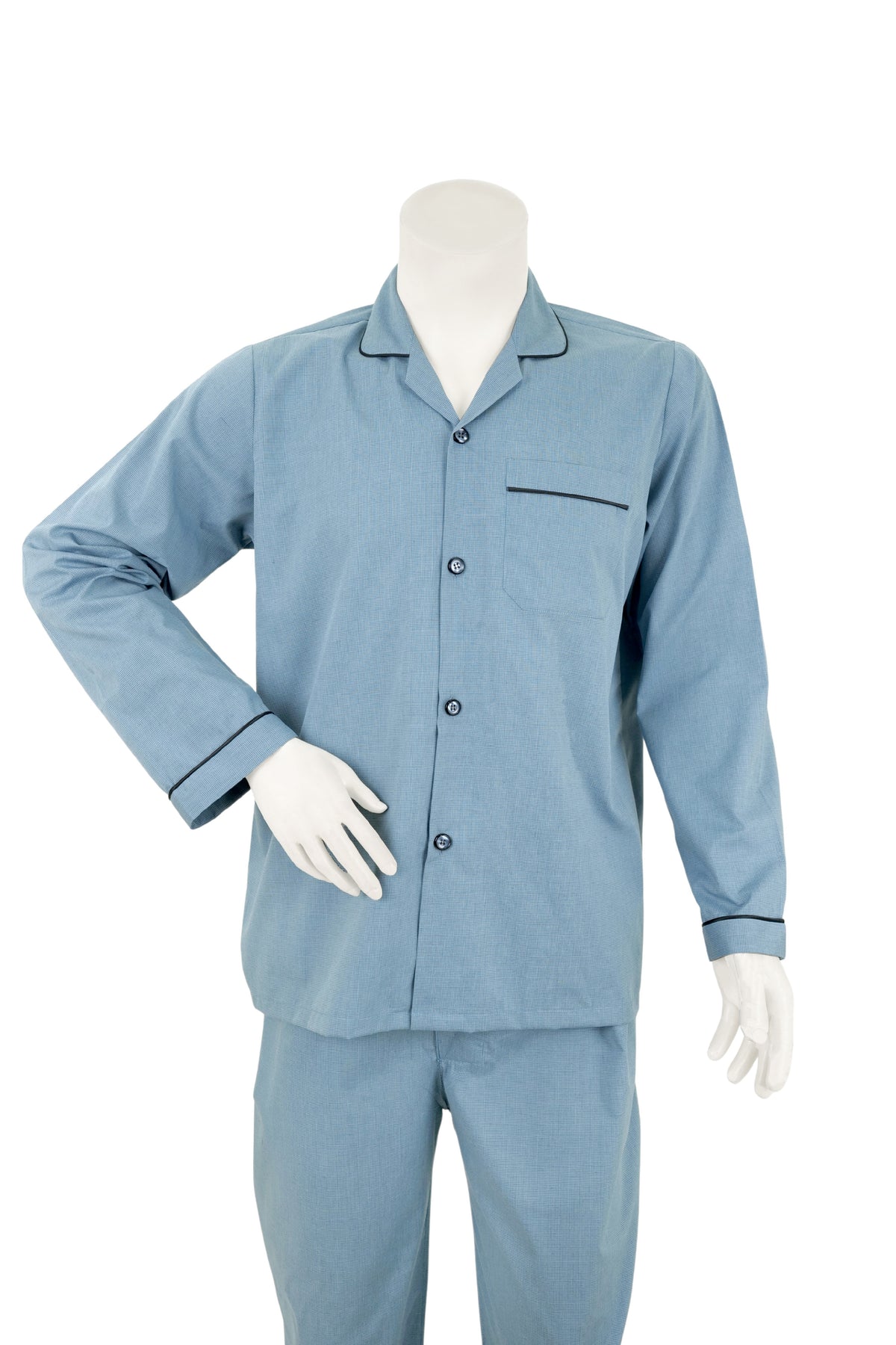 Slate Blue Micro-Pattern Night Suit / NS0926 - #9