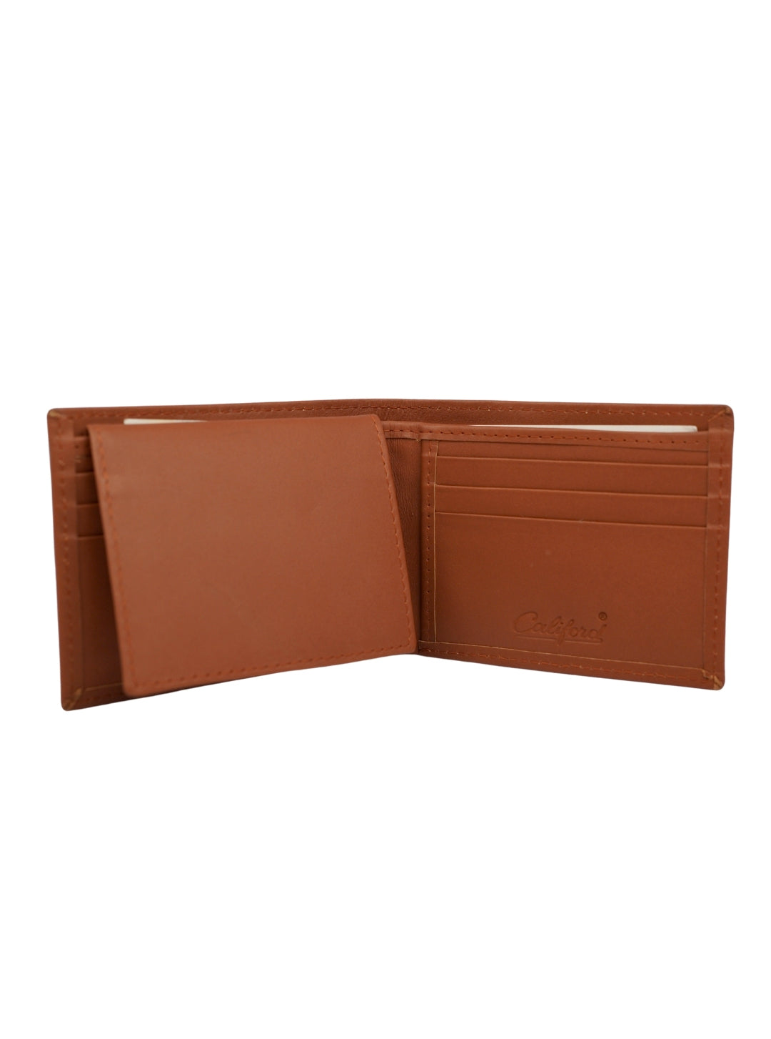 Califord Tan Leather Bifold Wallet