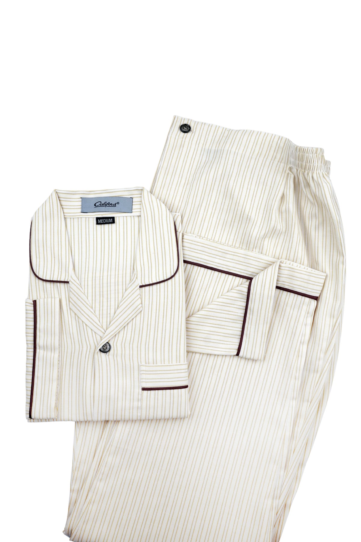 Ivory Pinstripe Classic Night Suit / NS0926 - #6