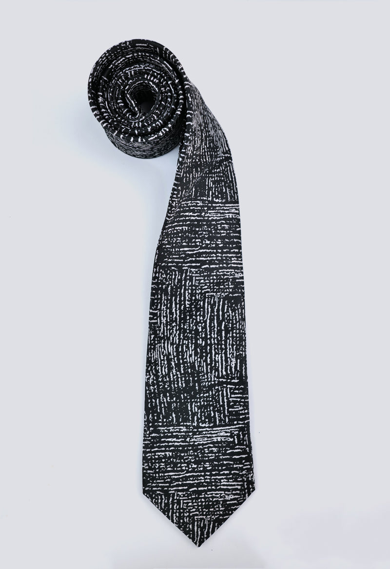 Onyx Abstract Necktie & Pocket Square Set