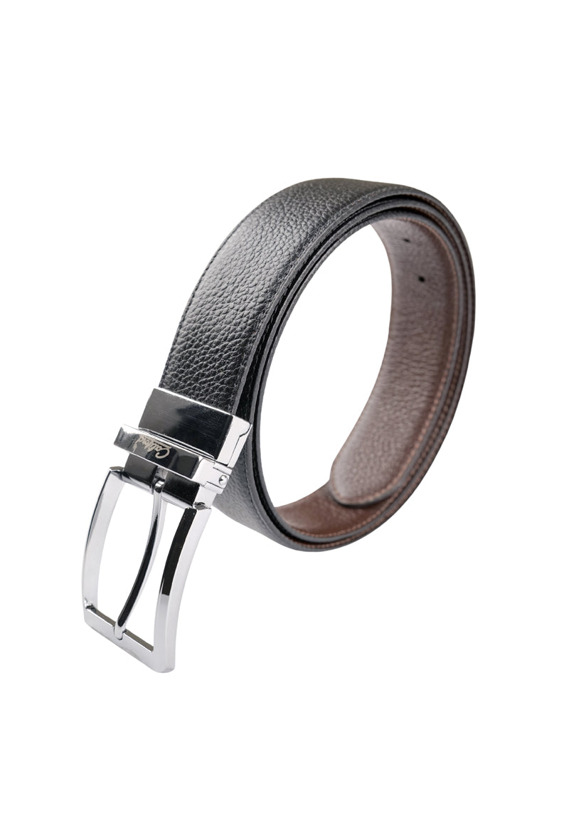 Reversible Leather Belt / Black FGTEX-26