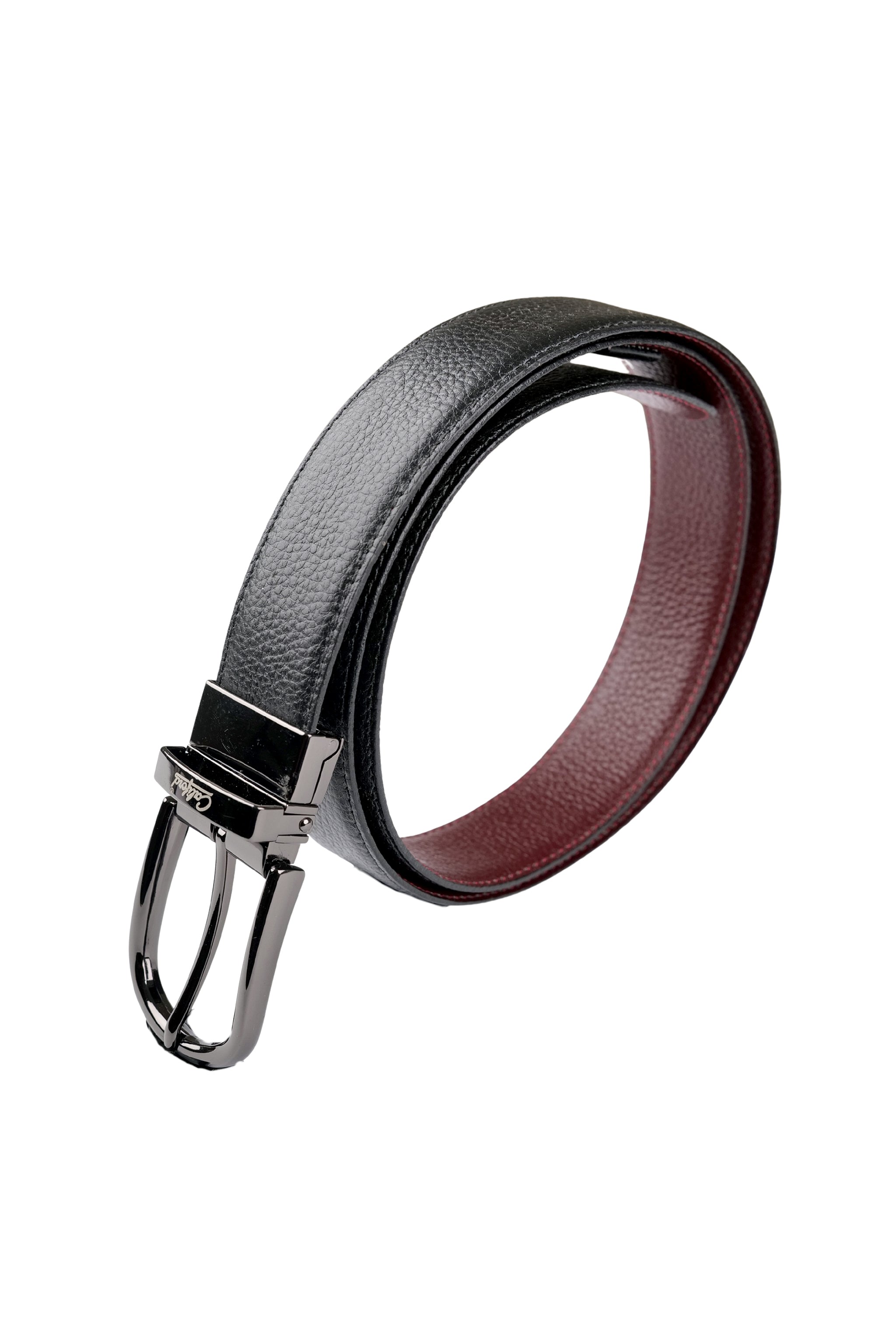 Reversible Smooth Leather Belt / Black