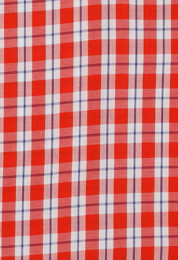 Tangerine checkered Half sleeves - 022490-24-03