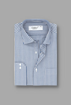 Aqua striped shirt / Exec072401-11