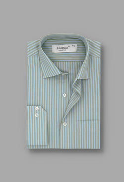 Sage striped shirt / Exec072401-13