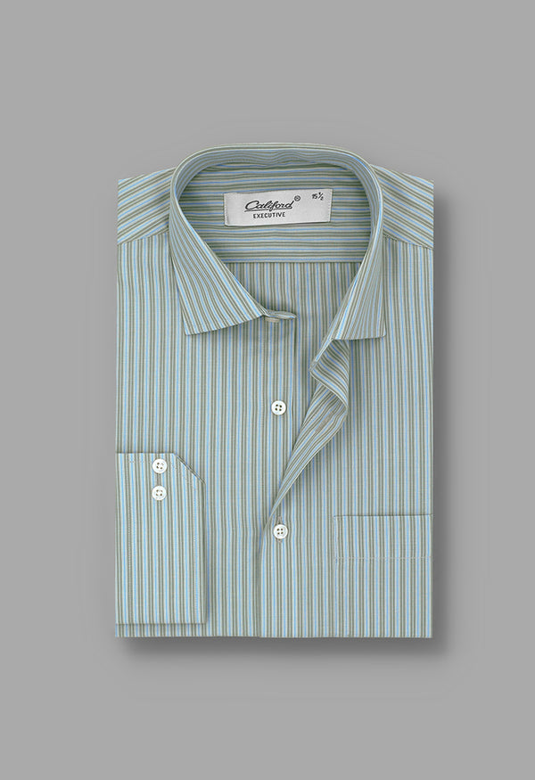 Sage striped shirt / Exec072401-13