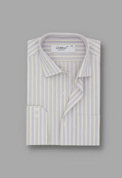 Lavender striped shirt / Exec072401-05