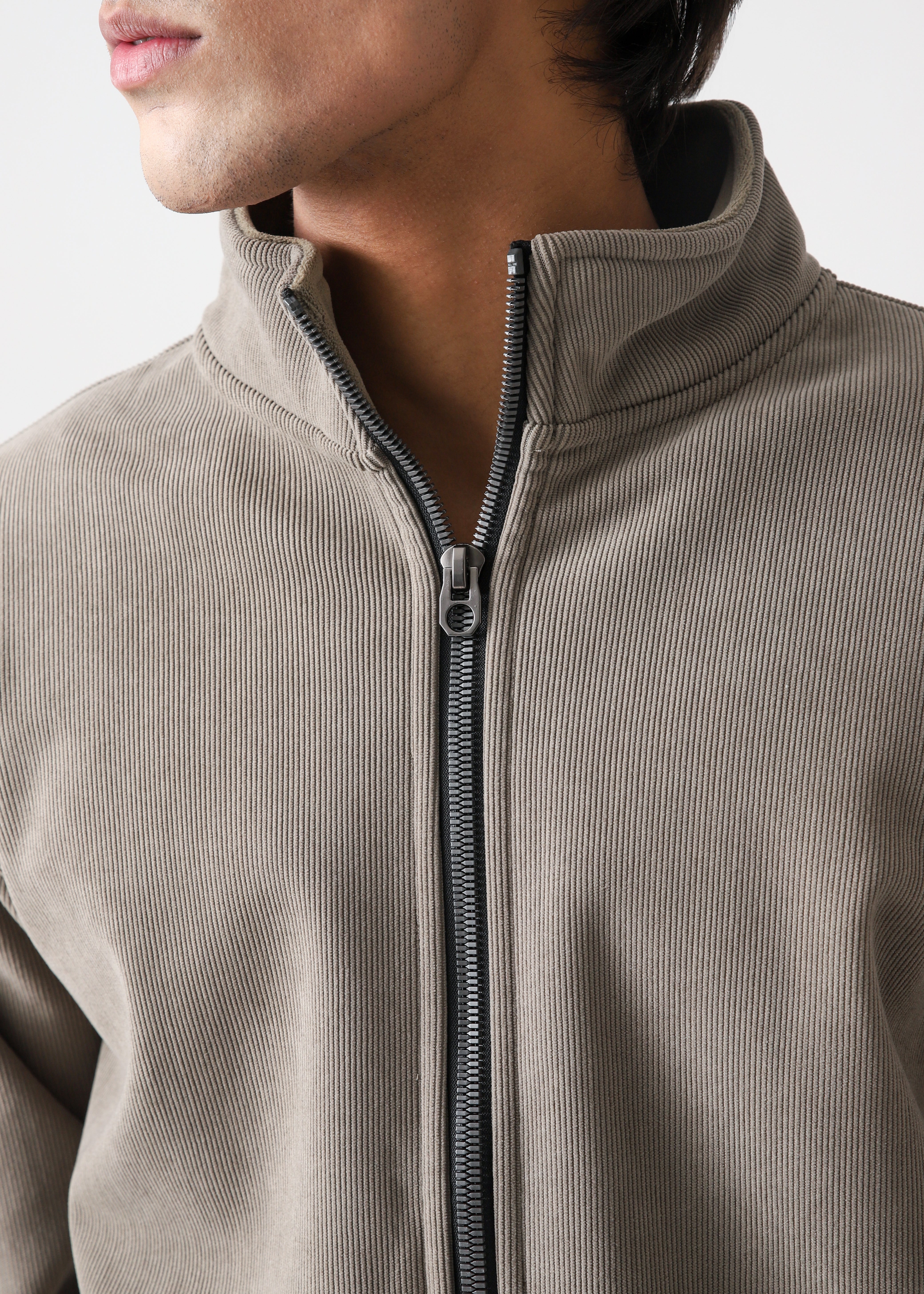 Olive corduroy zipper