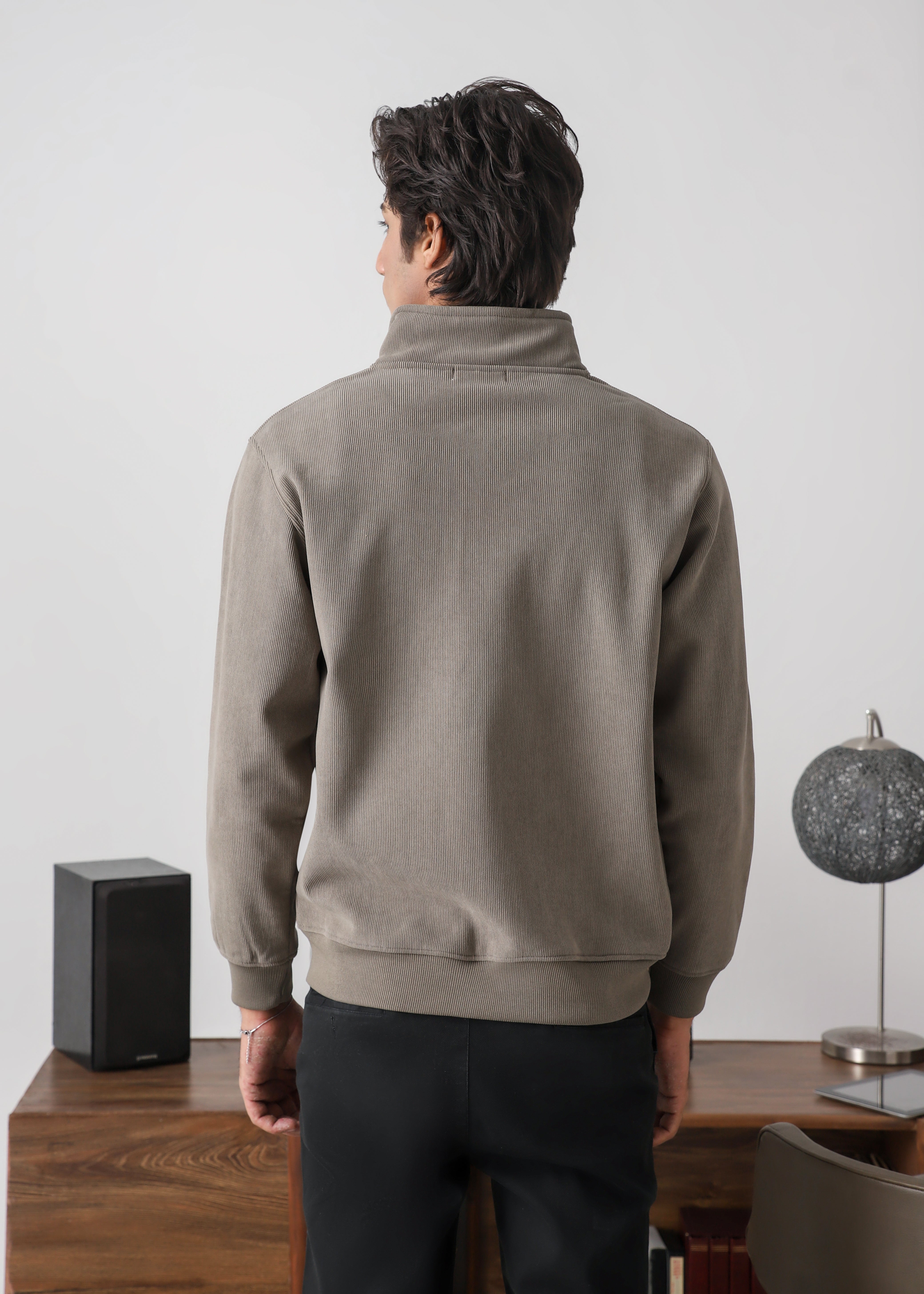 Olive corduroy zipper