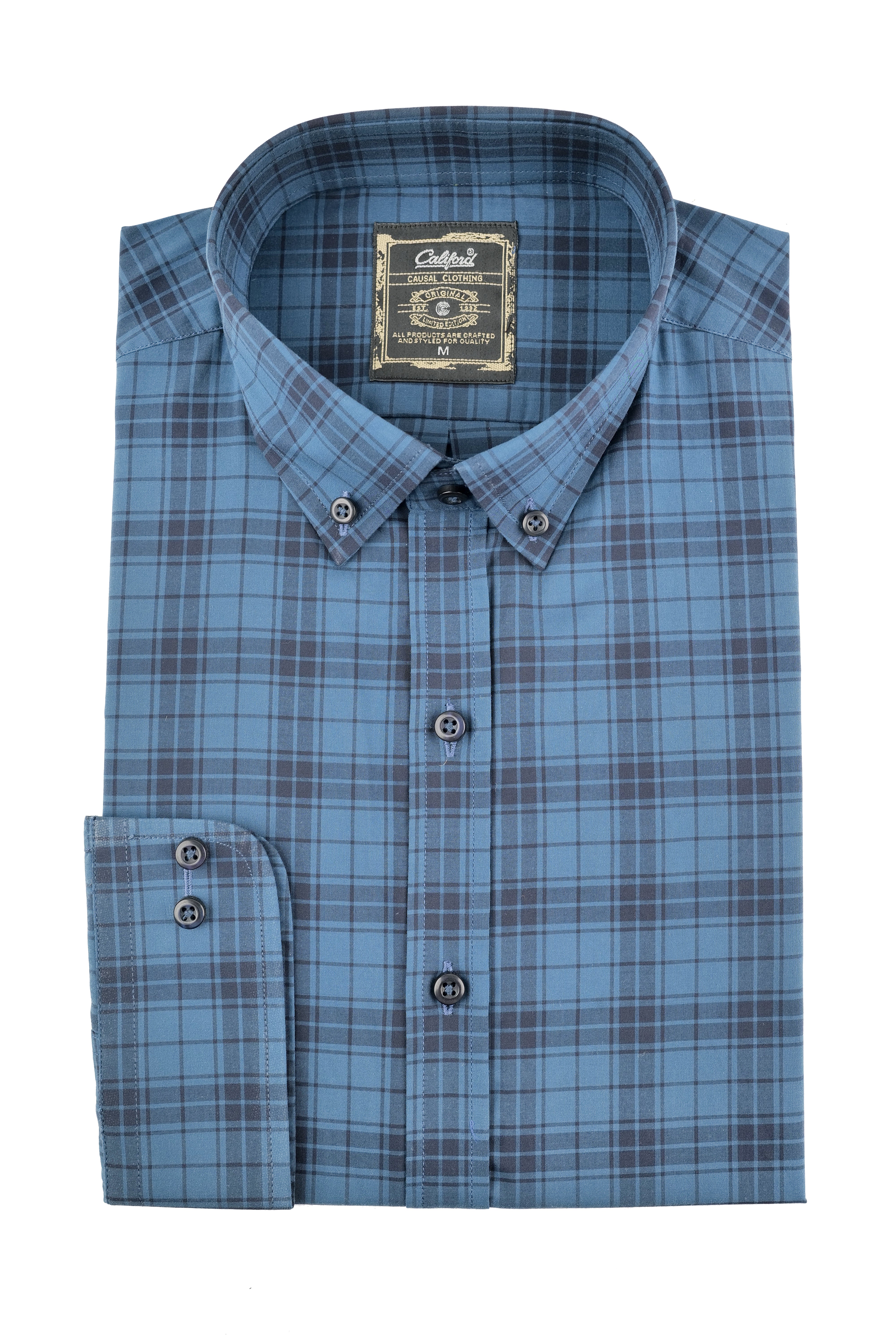Ocean Slate Plaid Shirt - 052638/06