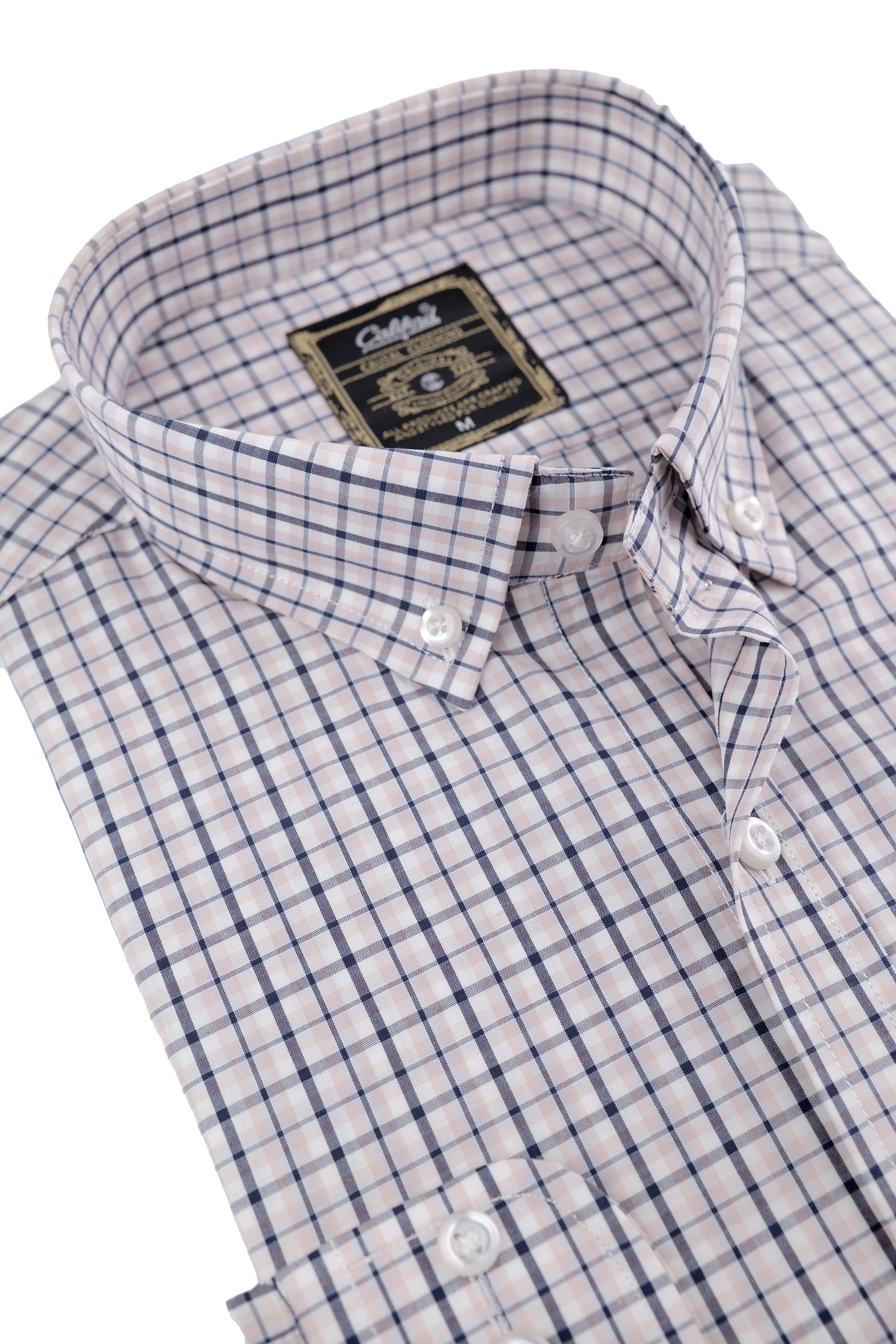 Neutral Cream Grid Shirt - 052638/14