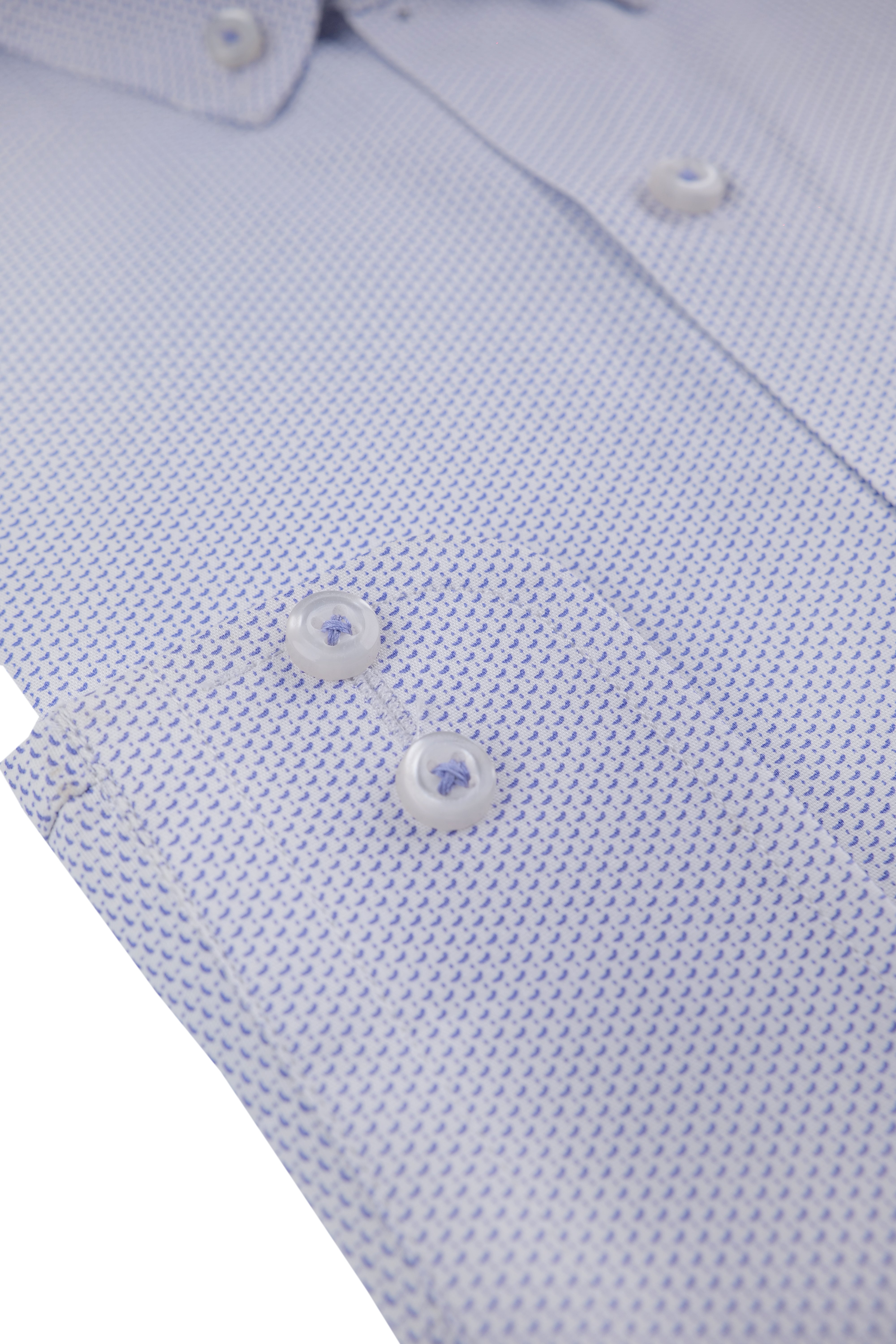 Ice Blue Micro-Dotted Shirt - 052638/16