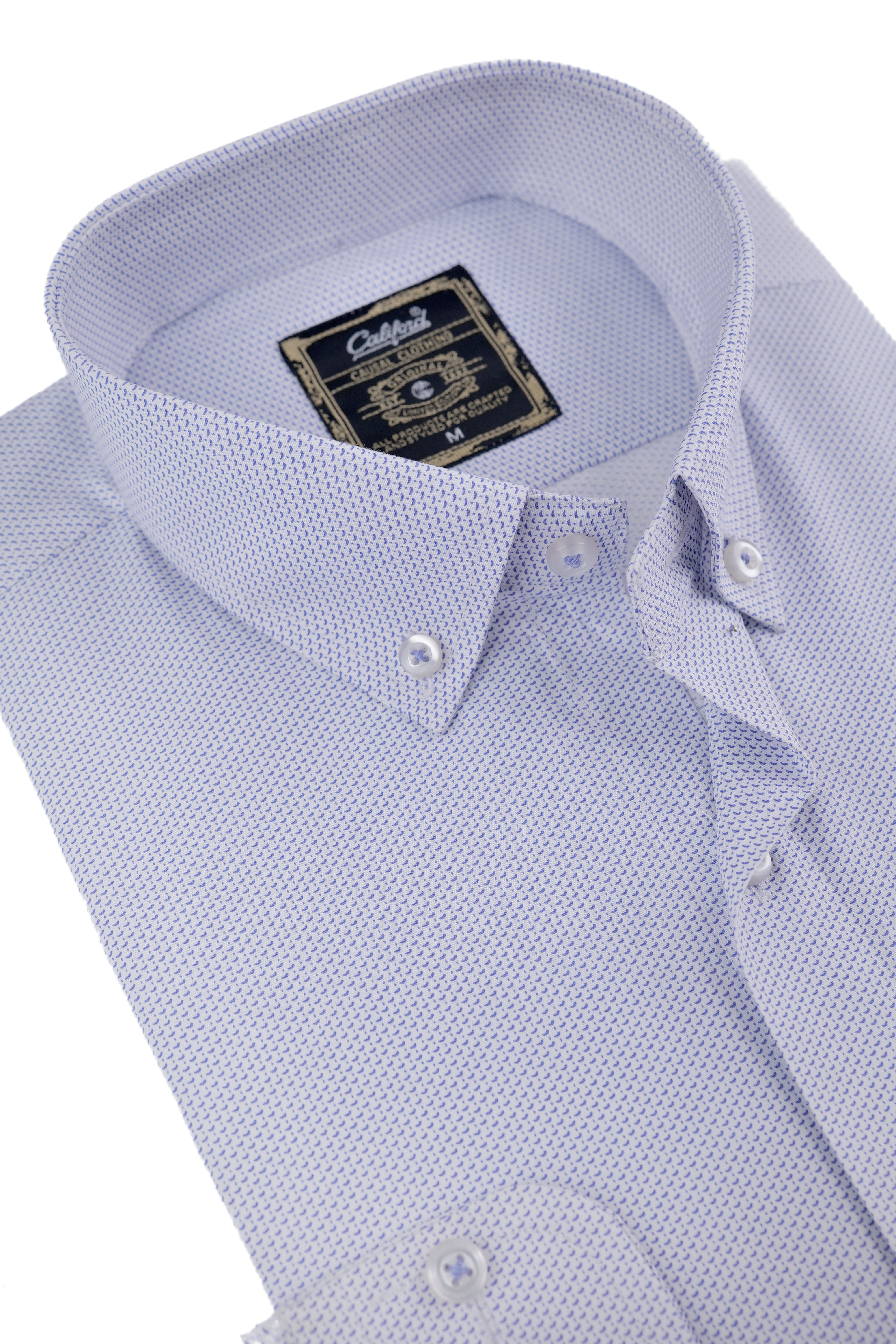 Ice Blue Micro-Dotted Shirt - 052638/16