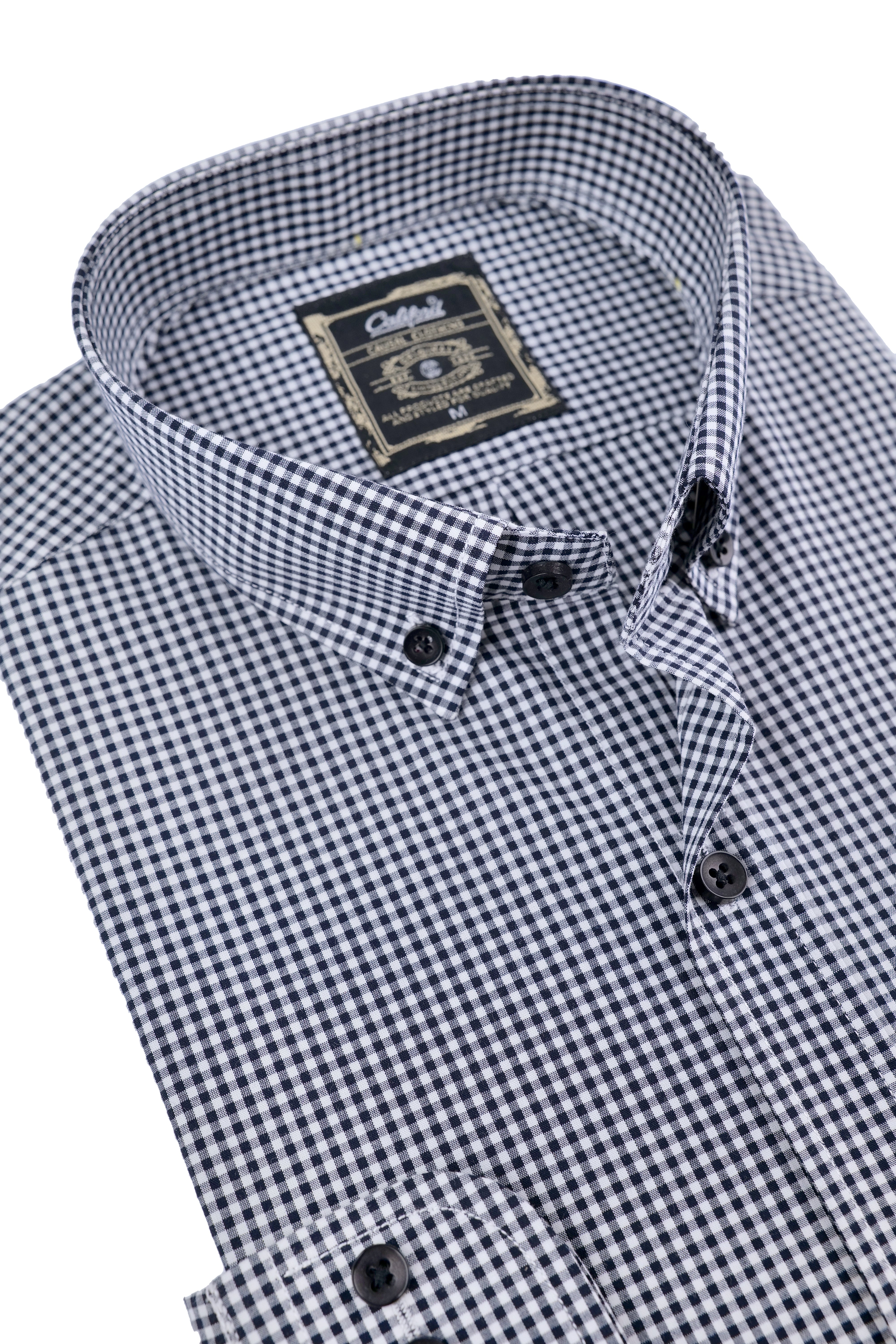 Monochrome Gingham Check Shirt - 052638/18