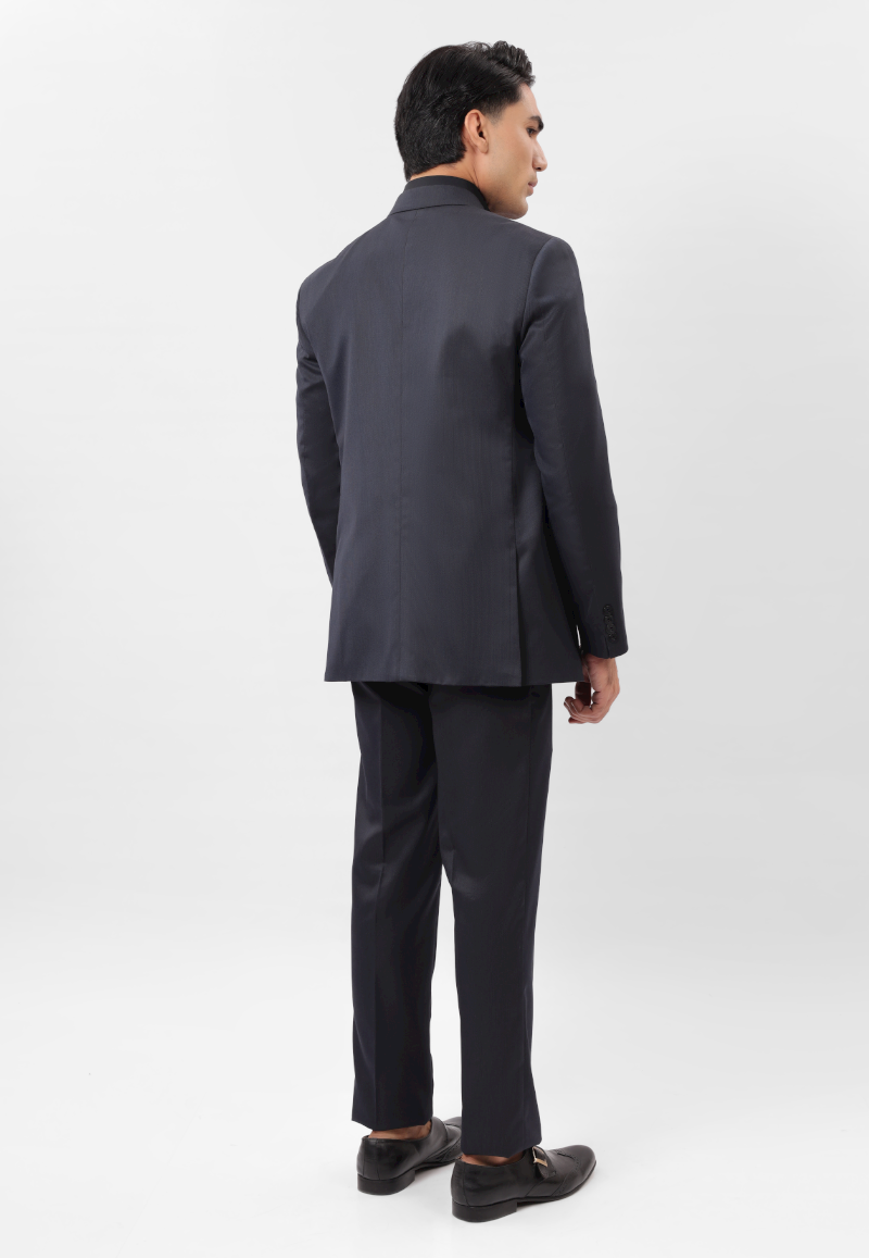 Dark blue micro stripe Suit