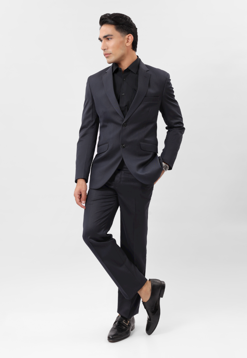 Dark blue micro stripe Suit