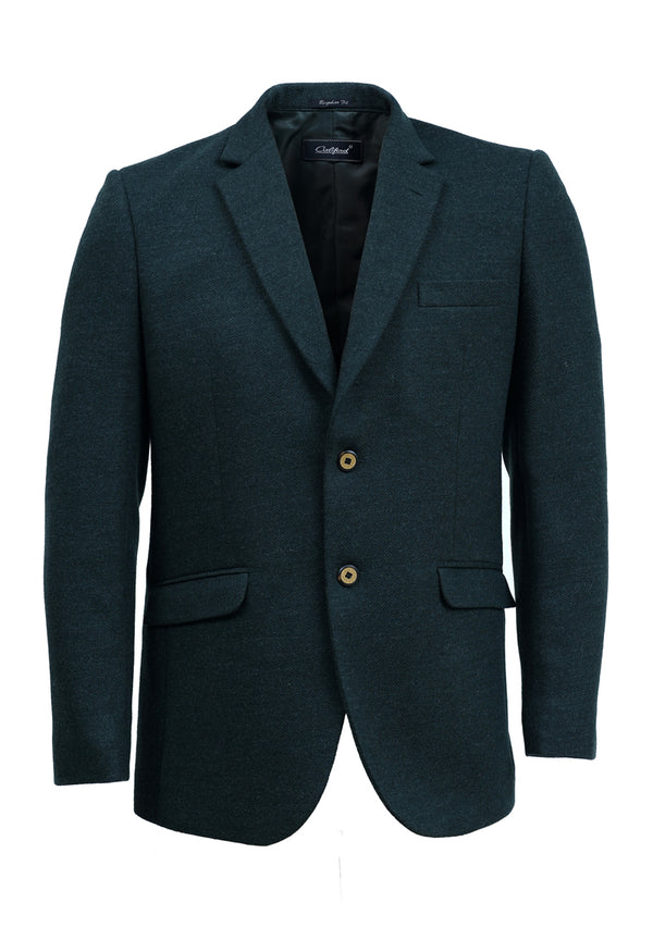 Solid green wool blazer -wblz gr32 - Califord