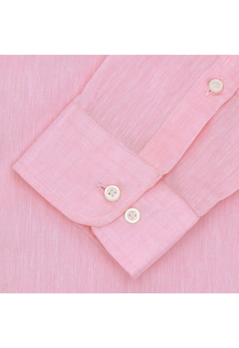 Pink Linen shirt - 032250- 01 - Califord