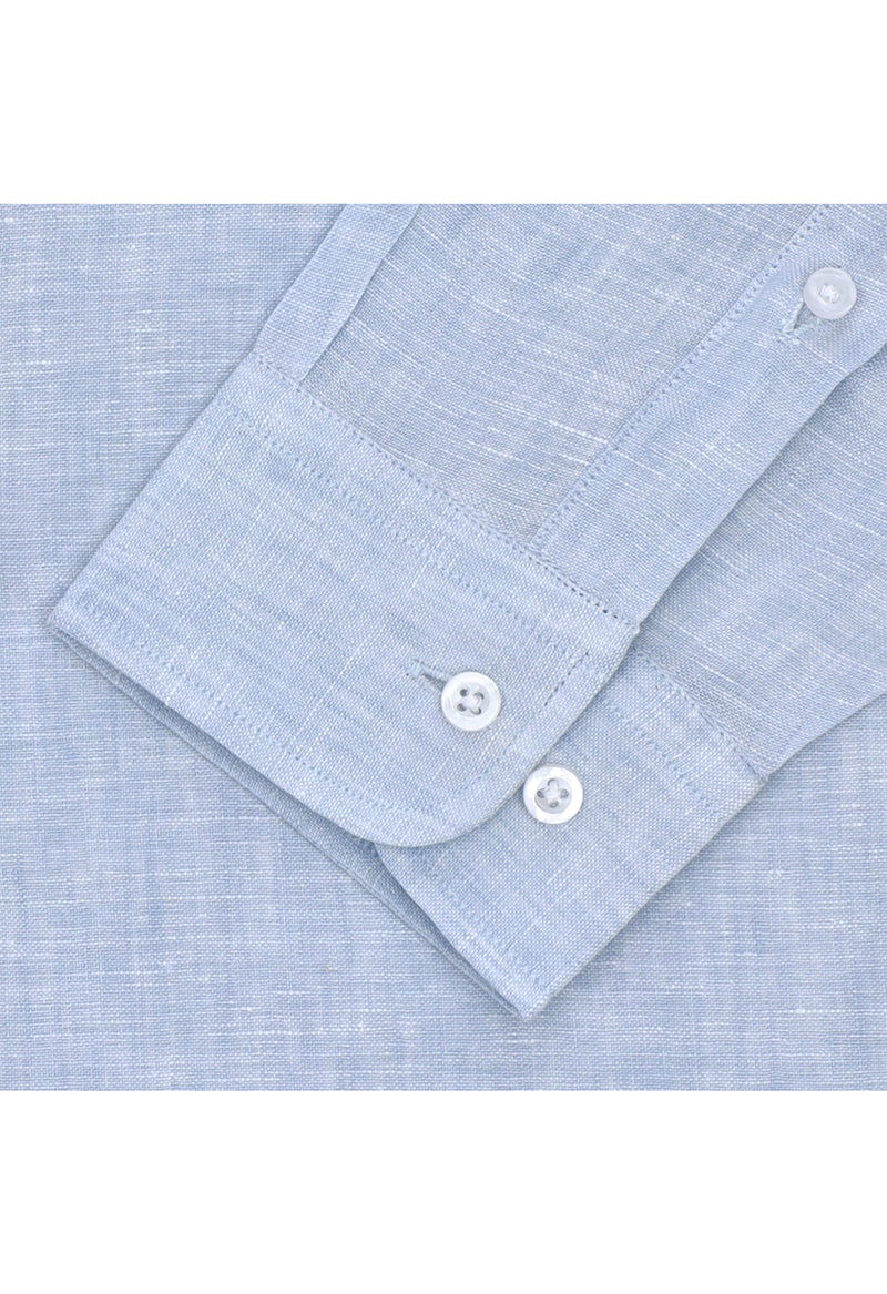 Light blue linen shirt - 032250- 09 - Califord