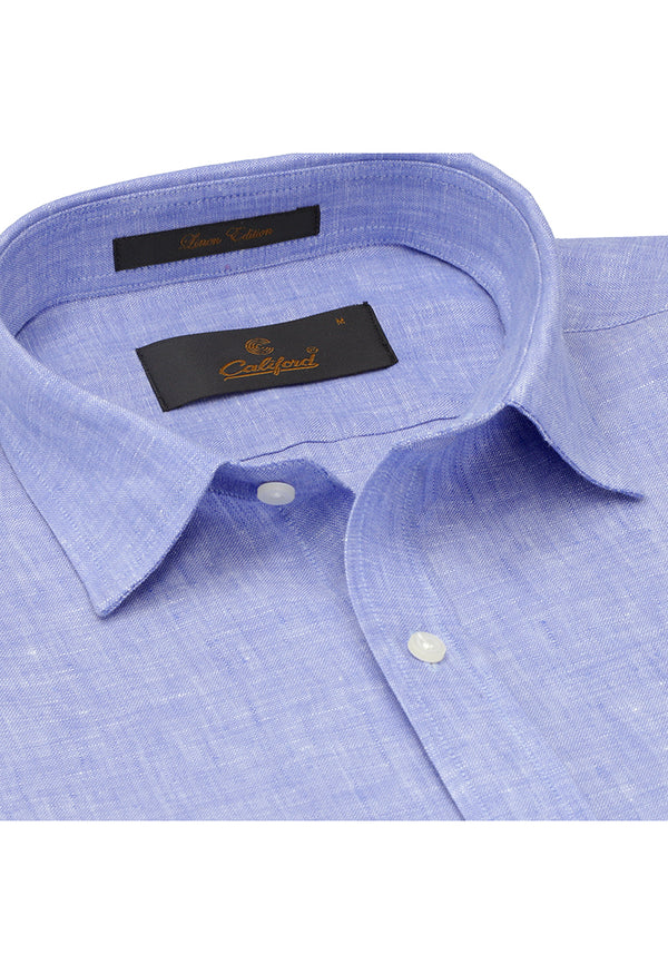 Ultra marine linen shirt - 032250-10 - Califord