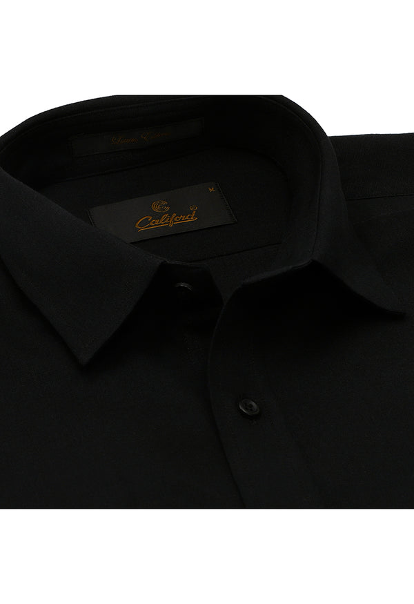 Black linen shirt - 032250-11