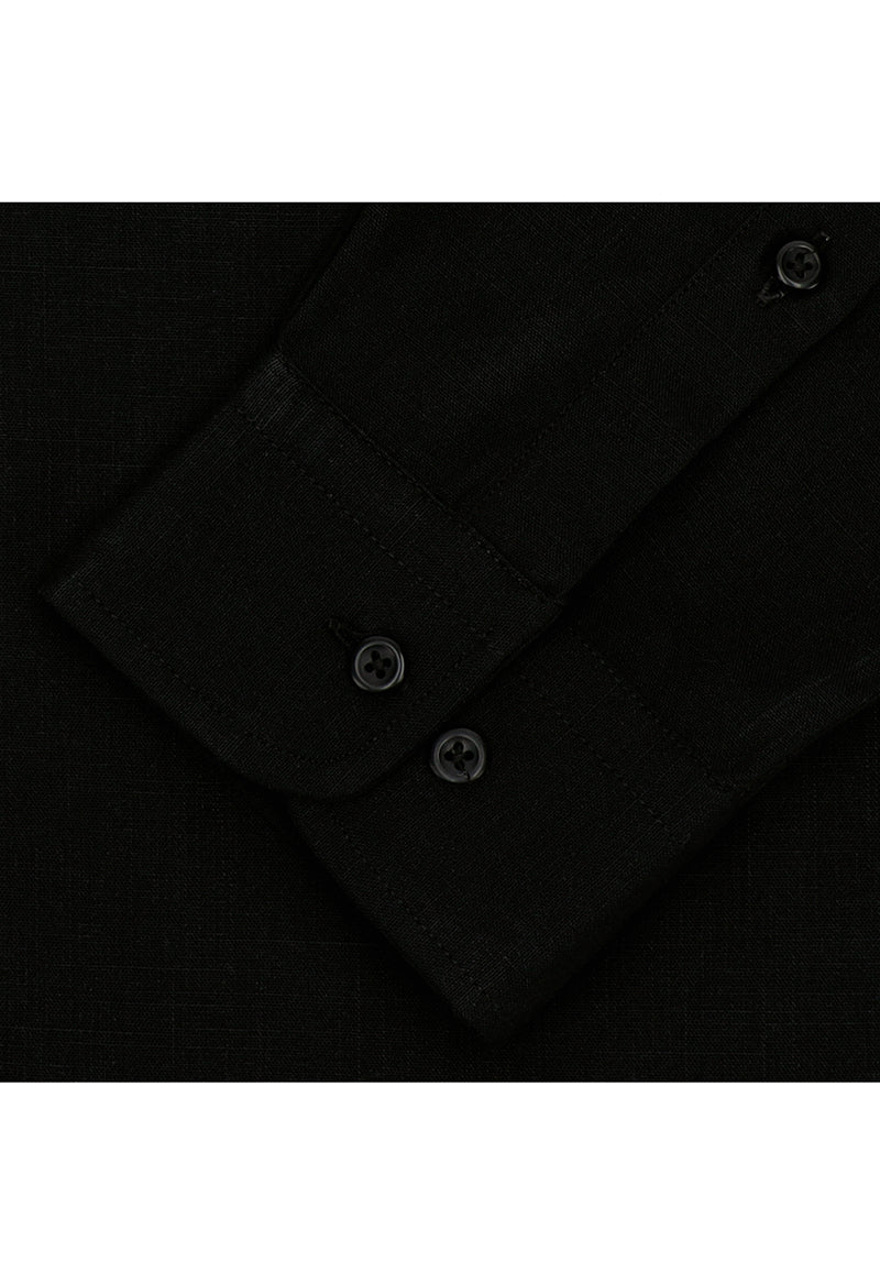 Black linen shirt - 032250-11 - Califord